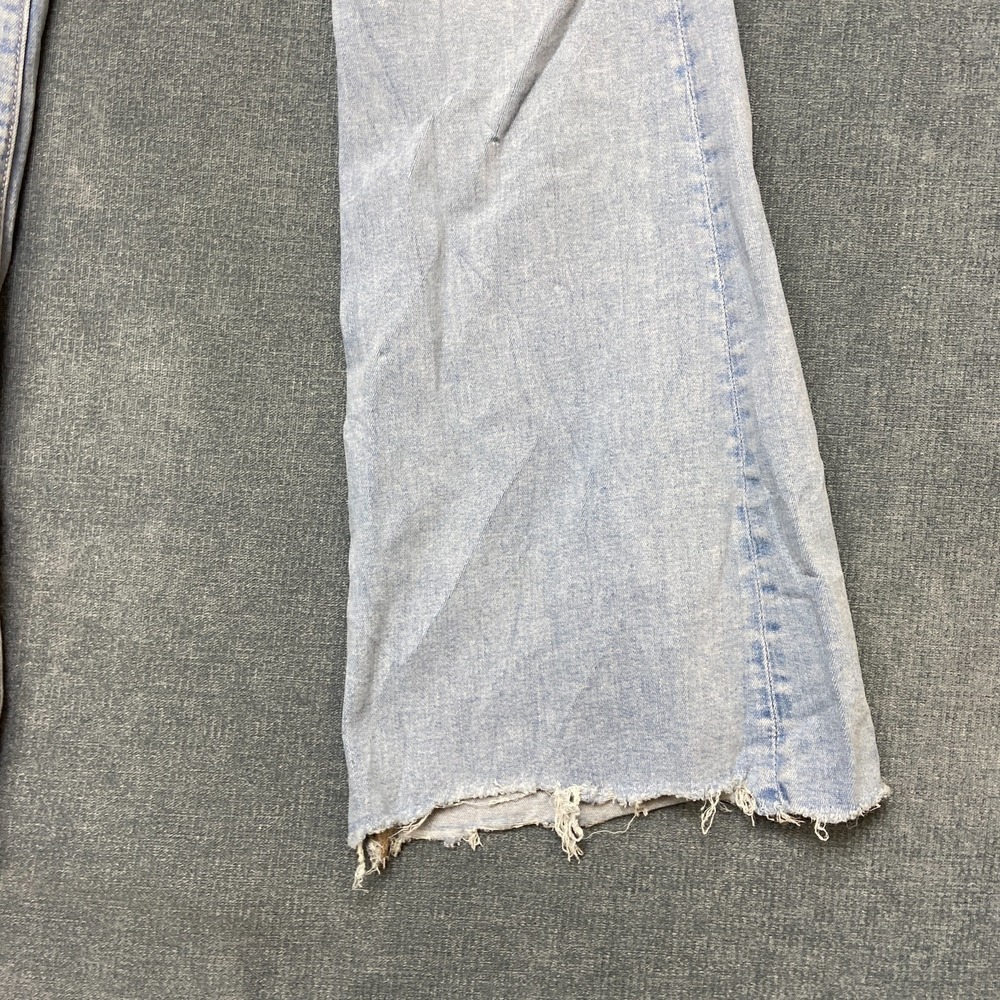 American Eagle Outfitters Flare Jeans Womens 6 Blue Stretch Mid Rise Distressed - Picture 3 of 16